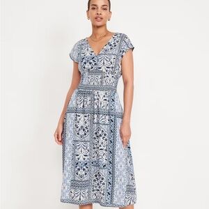 Old Navy Waist Defined Midi Dress